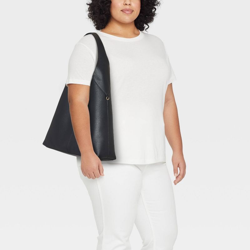 slide 2 of 5, Oversized Slouchy Shoulder Bag - Universal Thread™ Black, 1 ct