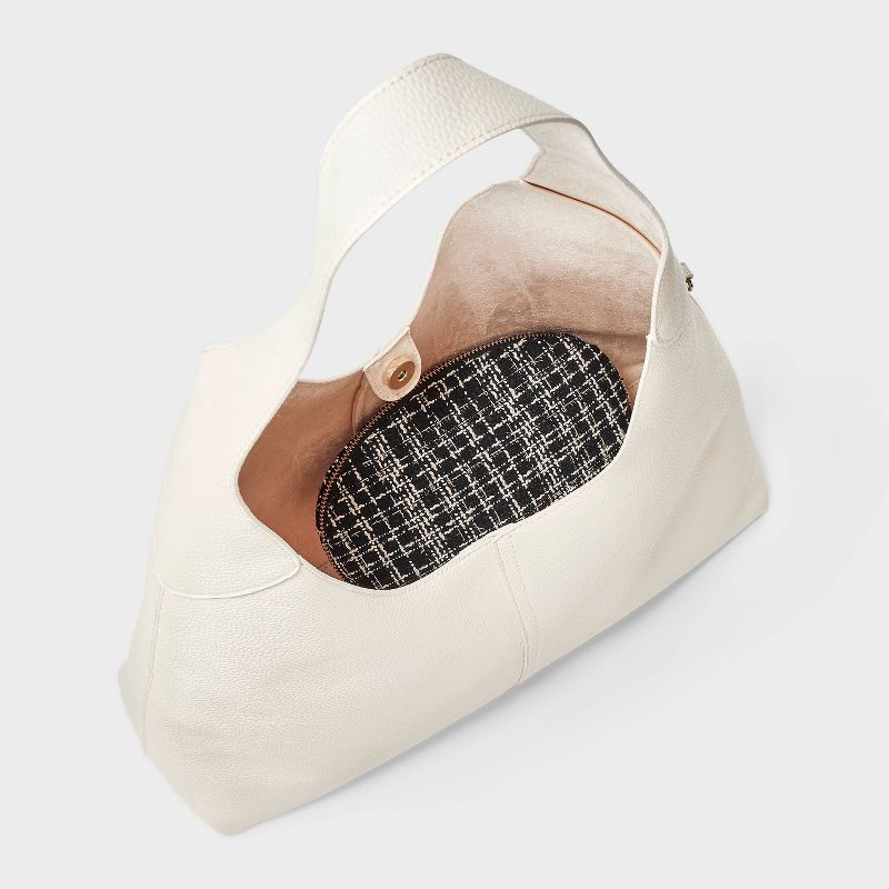 slide 4 of 5, Oversized Slouchy Shoulder Bag - Universal Thread™ Off-White, 1 ct