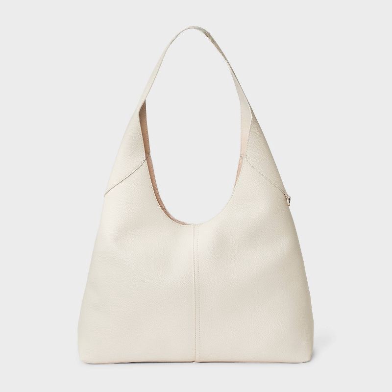 slide 1 of 5, Oversized Slouchy Shoulder Bag - Universal Thread™ Off-White, 1 ct