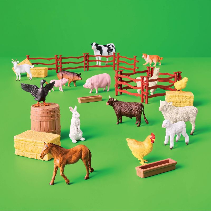 slide 2 of 4, Farm Animal Figure - 30pc - Gigglescape™, 30 ct