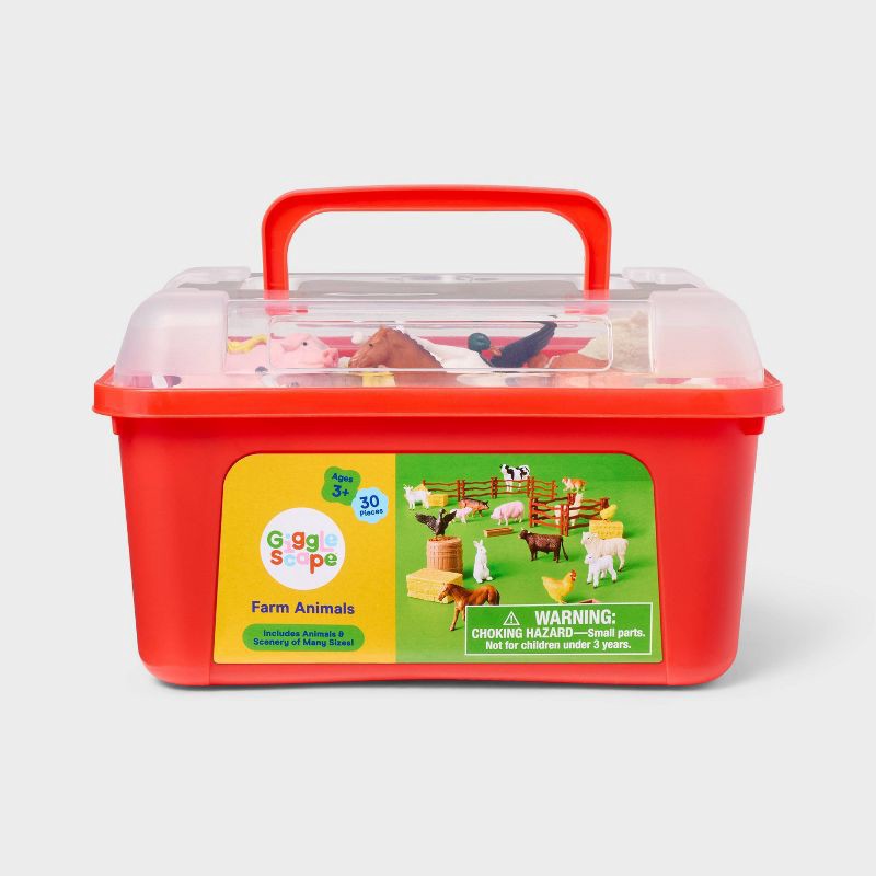 slide 3 of 4, Farm Animal Figure - 30pc - Gigglescape™, 30 ct