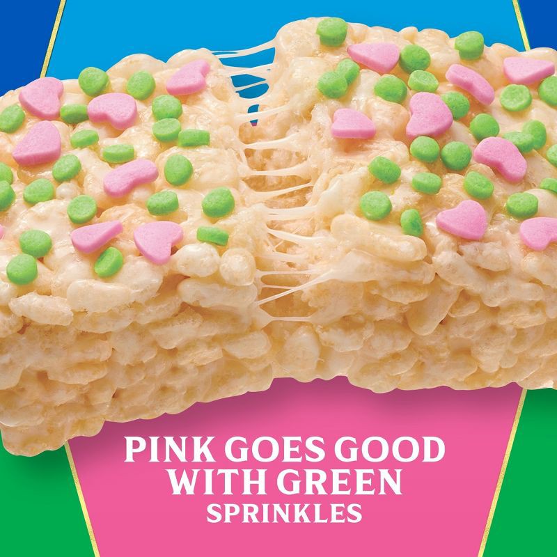 slide 3 of 9, Rice Krispies Treats Crispy Marshmallow Squares Wicked Pink Goes Good With Green Sprinkles Snack Bars - 11.2oz/16ct, 11.2 oz, 16 ct