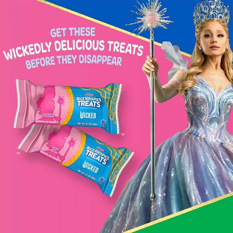 slide 5 of 9, Rice Krispies Treats Crispy Marshmallow Squares Wicked Pink Goes Good With Green Sprinkles Snack Bars - 11.2oz/16ct, 11.2 oz, 16 ct