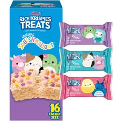 Rice Krispies Treats Crispy Marshmallow Squares Squishmallows Sprinkles Snack Bars - 11.2oz/16ct