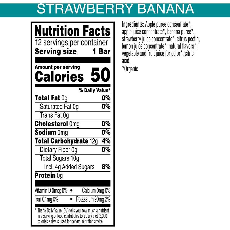 slide 3 of 5, Pure Organic Layered Fruit Snacks Strawberry Banana - 6.2oz/12ct, 6.2 oz, 12 ct