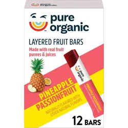Pure Organic Layered Fruit Snacks Pineapple Passionfruit - 6.2oz/12ct