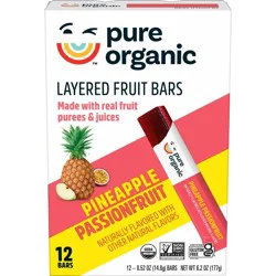 Pure Organic Layered Fruit Snacks Pineapple Passionfruit - 6.2oz/12ct