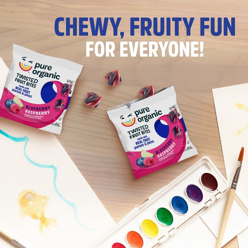slide 5 of 7, Pure Organic Twisted Fruit Snacks Blueberry Raspberry - 5.6oz/8ct, 8 ct; 5.6 oz
