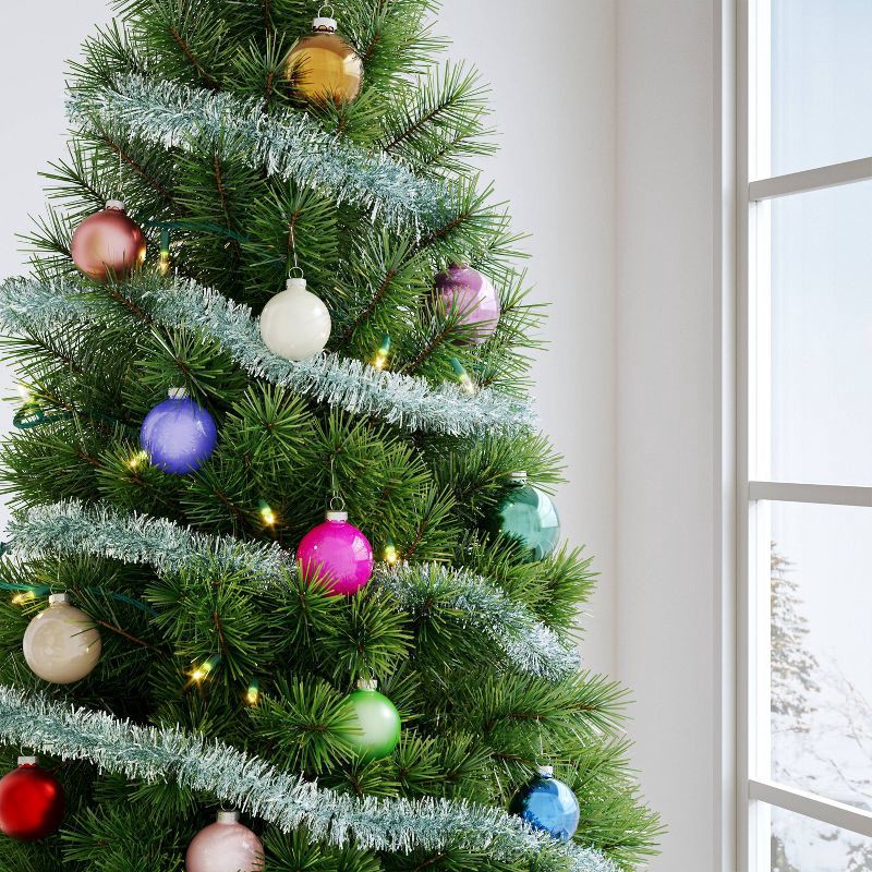 slide 2 of 3, 42pc Round Glass Christmas Tree Ornament Set Neutrals with Multicolor - Wondershop™, 42 ct