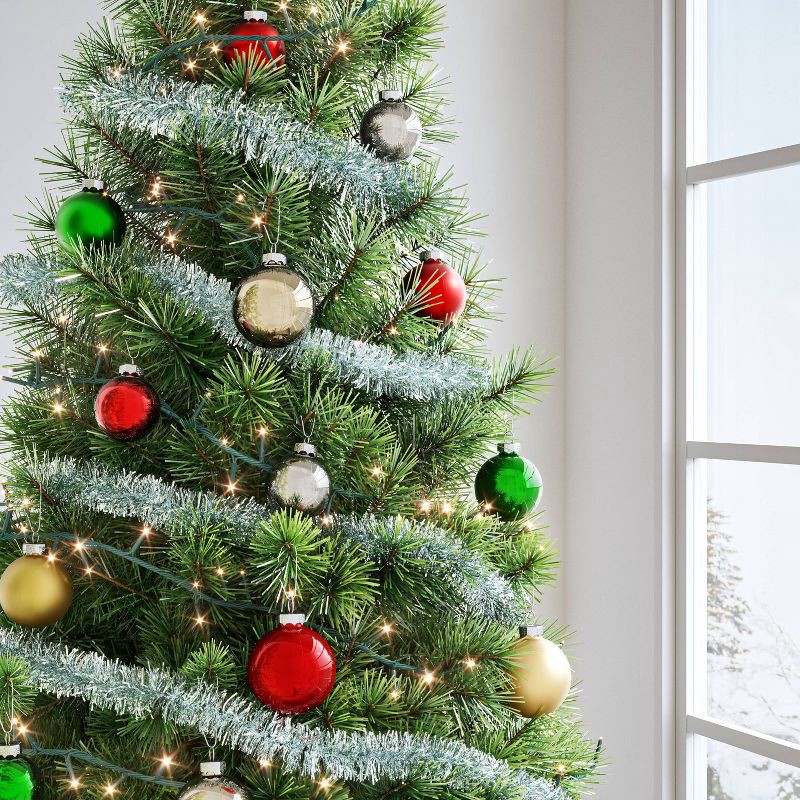 slide 2 of 4, 42ct Round Glass Christmas Tree Ornament Set Red/Green/Gold/Silver - Wondershop™, 42 ct