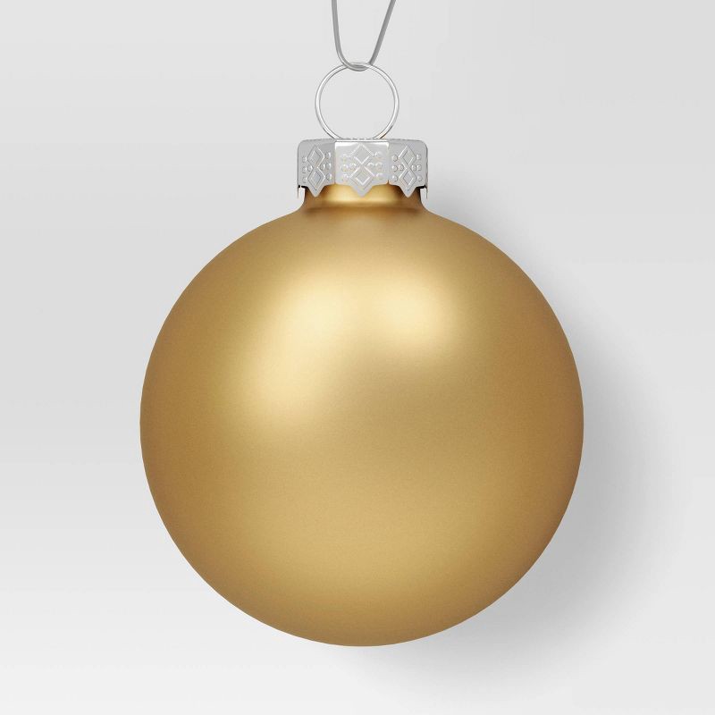 slide 4 of 4, 42ct Round Glass Christmas Tree Ornament Set Red/Green/Gold/Silver - Wondershop™, 42 ct