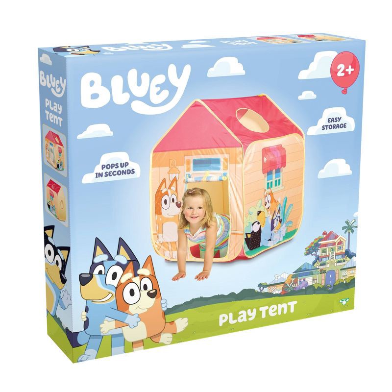 slide 2 of 6, Bluey Pop 'N' Fun Play Tent: BBC Licensed Metal Frame Playhouse for Kids, 1 ct