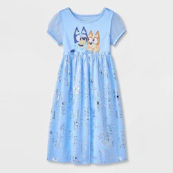 Toddler Girls' Bluey Fantasy NightGown - Blue 5T