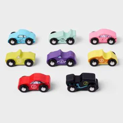 Race Car Toy Vehicle - Gigglescape™: Non-Powered Plastic & Wood Toy, 9-Piece Set, Car Model, Not to Scale