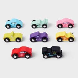 Race Car Toy Vehicle - Gigglescape™: Non-Powered Plastic & Wood Toy, 9-Piece Set, Car Model, Not to Scale