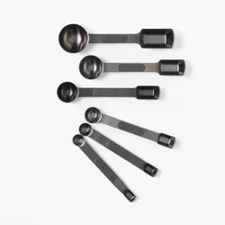 6pc Magnetic Measuring Spoon Set Black - Figmint™
