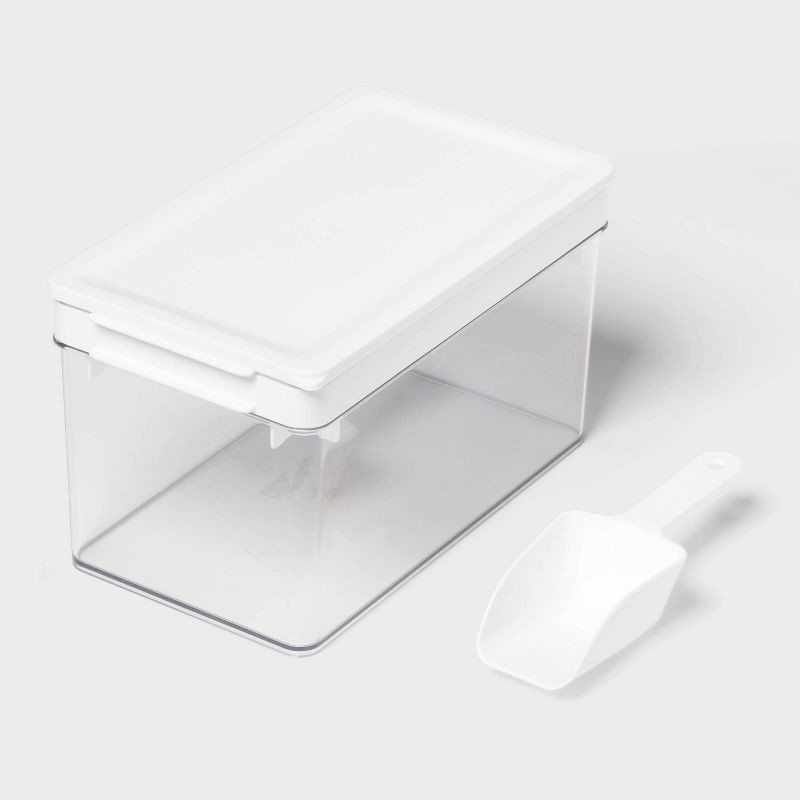 slide 1 of 3, Ice Cube Tray with Lidded Bin and Scoop - Room Essentials™, 1 ct