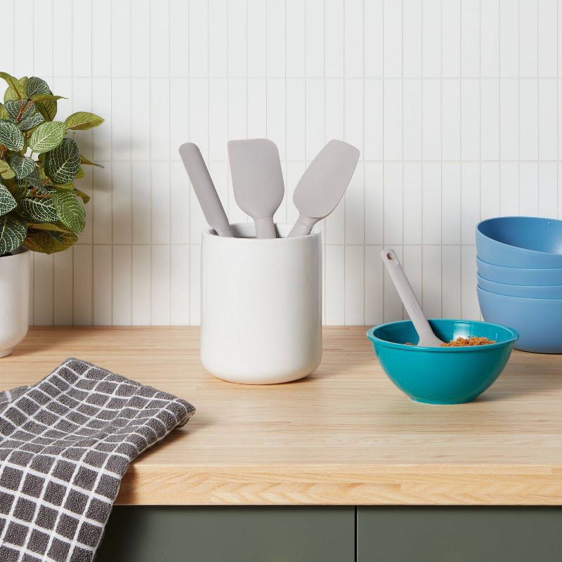 slide 2 of 3, 4pc Variety Spatula Set Gray - Room Essentials™, 4 ct