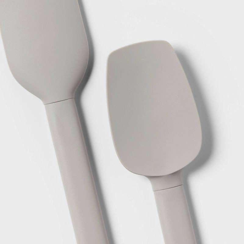 slide 3 of 3, 4pc Variety Spatula Set Gray - Room Essentials™, 4 ct