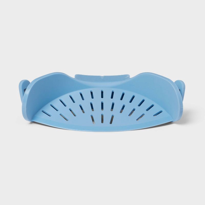 slide 1 of 4, Clip On Pan Strainer Blue - Room Essentials™, 1 ct