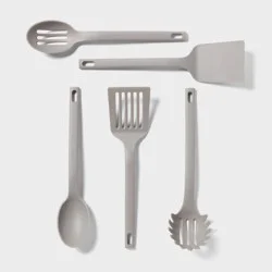 5pc Kitchen Utensil Starter Set Gray - Room Essentials™