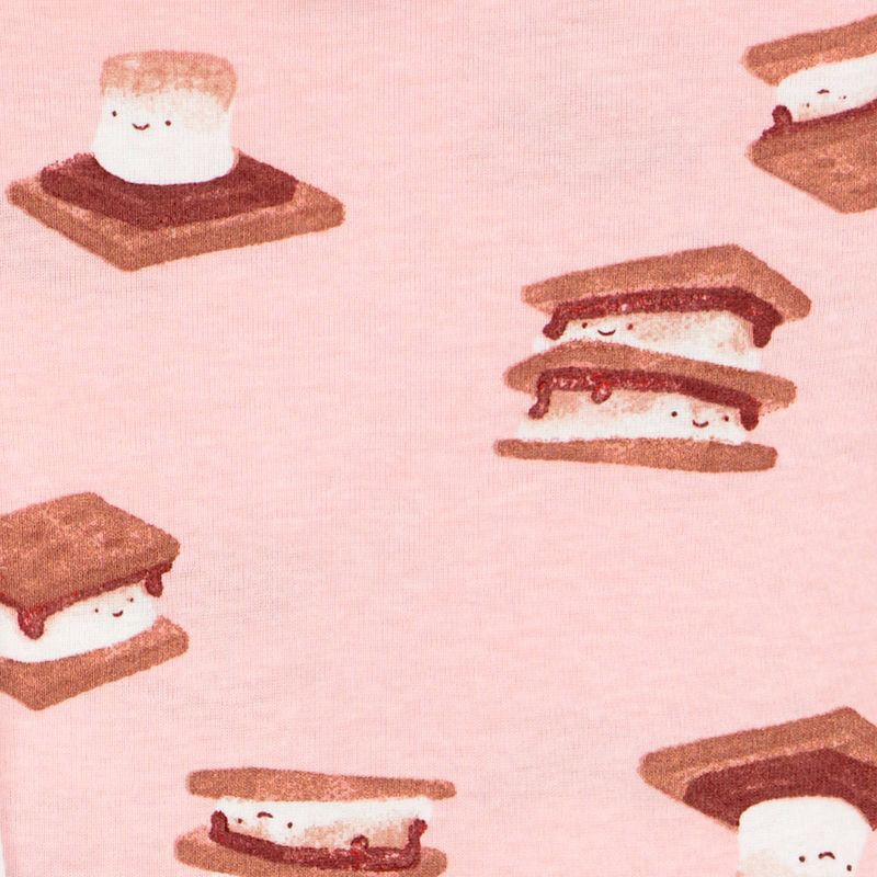 slide 5 of 6, Carter's Just One You® Toddler Girls' 4pc Cotton Long Sleeve Smores Pajama Set - Ivory/Brown/Pink 5T, 4 ct