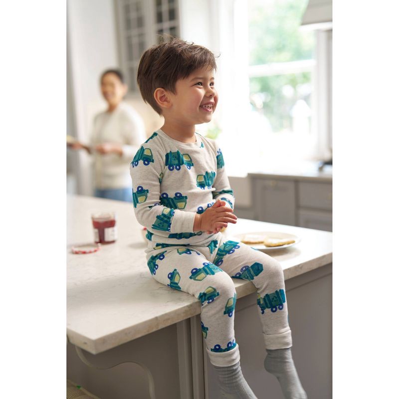 slide 5 of 7, Carter's Just One You® Toddler Boys' 4pc Cotton Long Sleeve Recycle Trucks Pajama Set - Green/Gray/Blue 12M, 4 ct