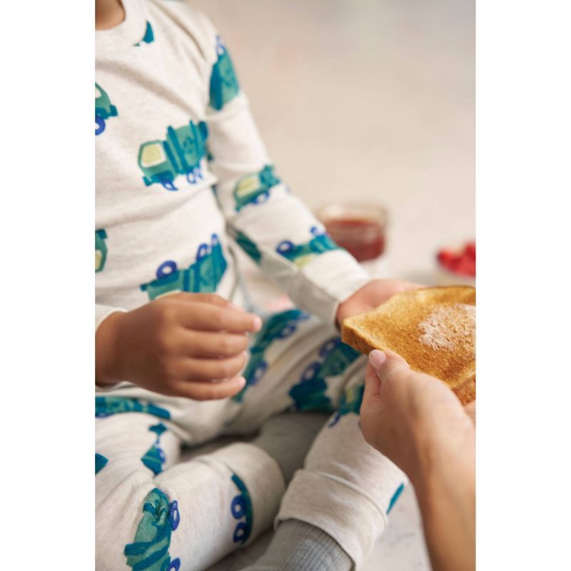 slide 7 of 7, Carter's Just One You® Toddler Boys' 4pc Cotton Long Sleeve Recycle Trucks Pajama Set - Green/Gray/Blue 12M, 4 ct