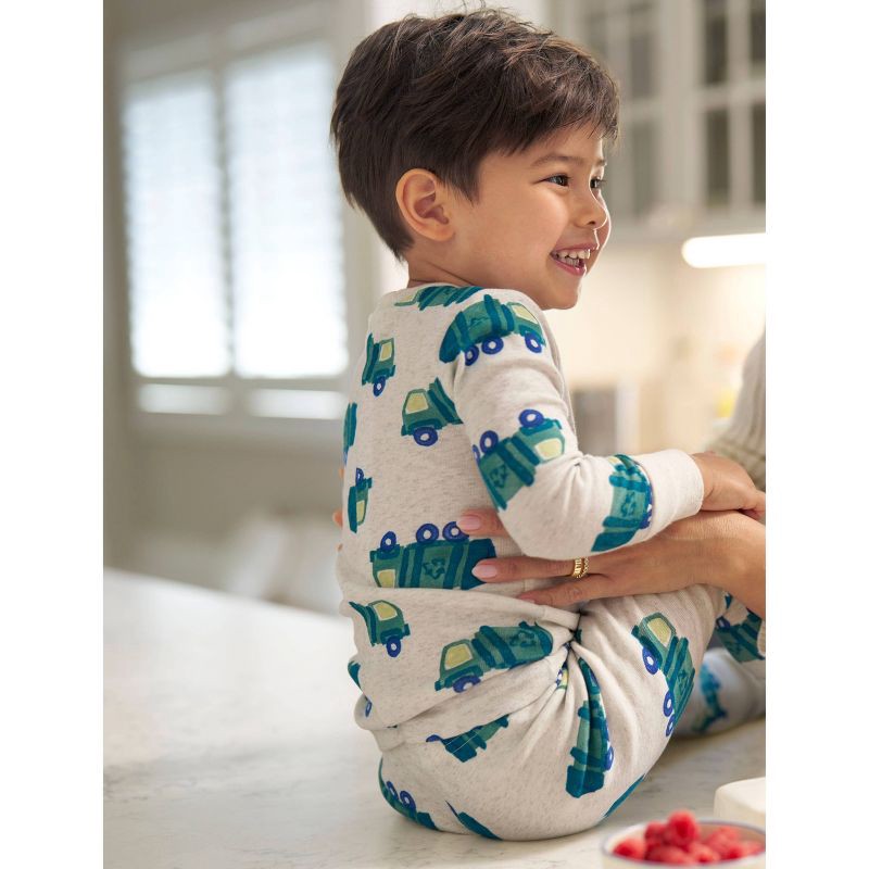 slide 6 of 7, Carter's Just One You® Toddler Boys' 4pc Cotton Long Sleeve Recycle Trucks Pajama Set - Green/Gray/Blue 12M, 4 ct