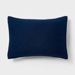 Standard Microfiber Quilt Sham Navy Blue - Room Essentials™
