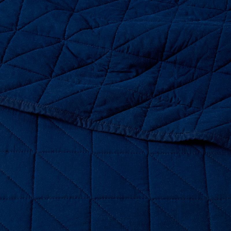 slide 3 of 3, King Microfiber Quilt Navy Blue - Room Essentials™, 1 ct