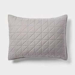 Standard Microfiber Quilt Sham Gray - Room Essentials™