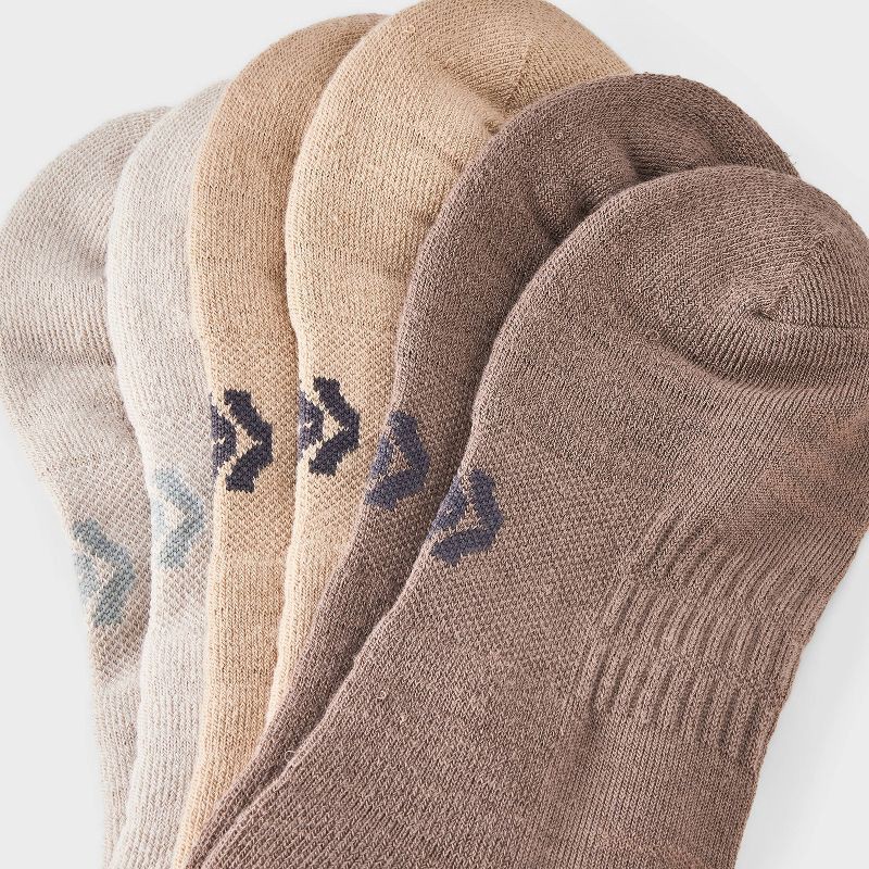 slide 3 of 3, Men's Tonal 3pk No Show Socks - All In Motion™ Neutral 6-12, 3 ct
