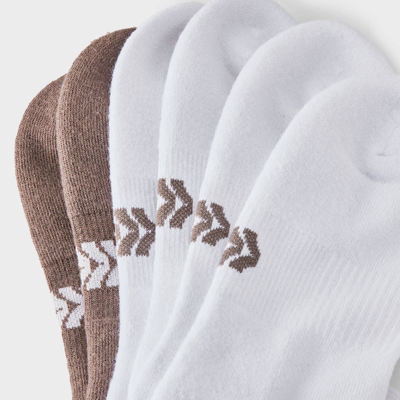 slide 3 of 3, Men's Striped Tonal Varsity 3pk Crew Socks - All In Motion™ Persuading Gray 6-12, 3 ct