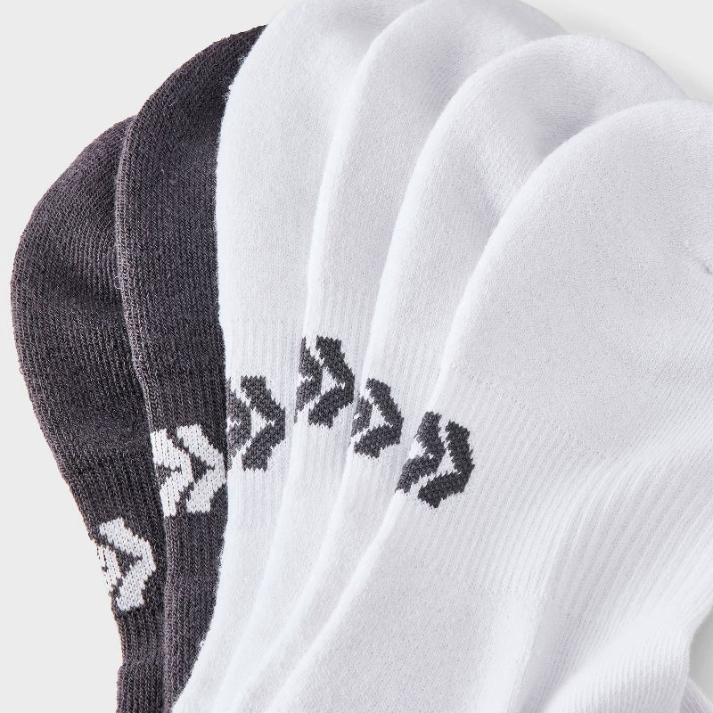 slide 3 of 3, Men's Striped Tonal Varsity 3pk Crew Socks - All In Motion™ Fitness Gray 6-12, 3 ct