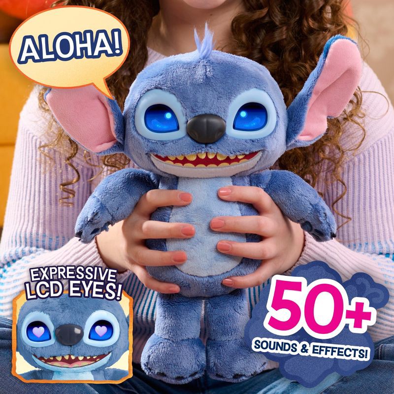 slide 2 of 9, Lilo & Stitch Disney Many Moods Stitch Plush: Polyester Stuffed Character, 12.85" Soft Toy, 1 ct