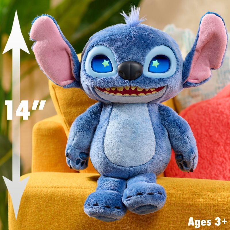 slide 7 of 9, Lilo & Stitch Disney Many Moods Stitch Plush: Polyester Stuffed Character, 12.85" Soft Toy, 1 ct