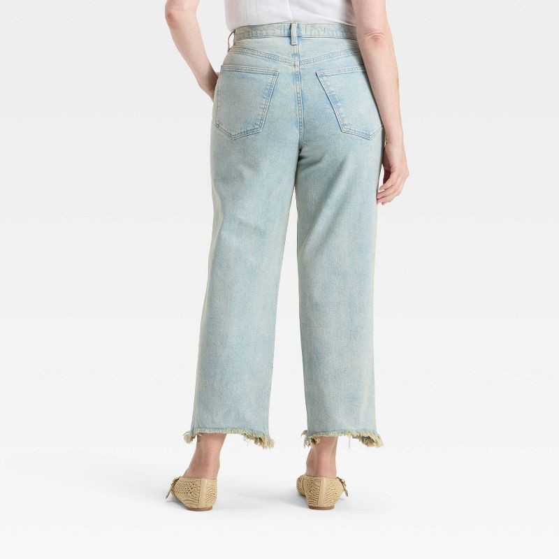 slide 5 of 5, Women's High-Rise Straight Ankle Jeans - Universal Thread™ Light Wash 14, 1 ct