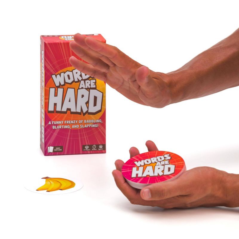 slide 4 of 6, Lost Boy Entertainment Words Are Hard Board Game: Language Skills Focus, 20-Minute Play, Includes Cards & Instructions, 1 ct