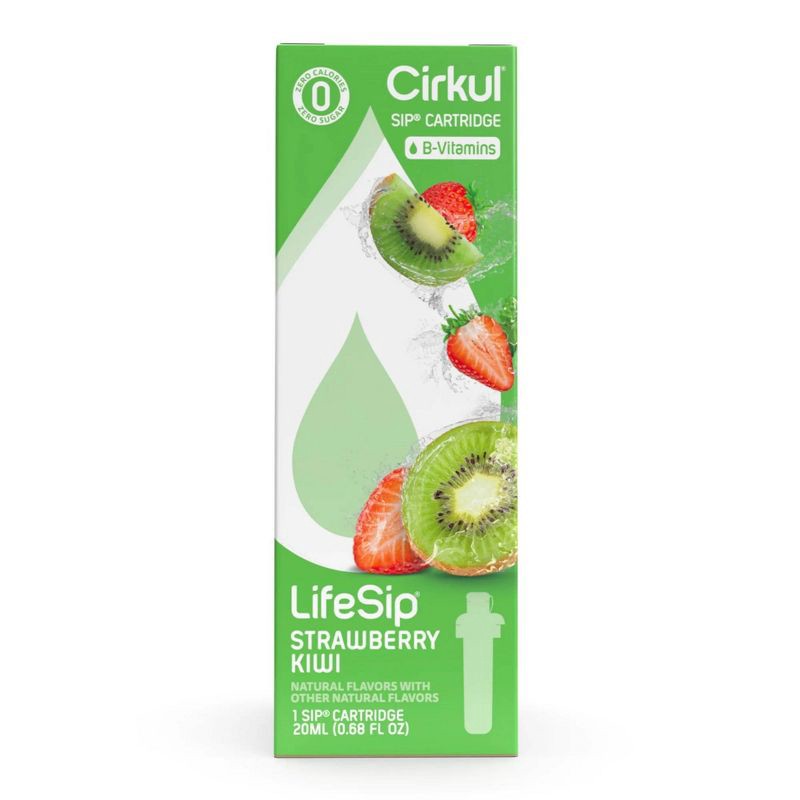 slide 3 of 10, Cirkul LifeSip Strawberry Kiwi Flavored Water Cartridge, 1 ct