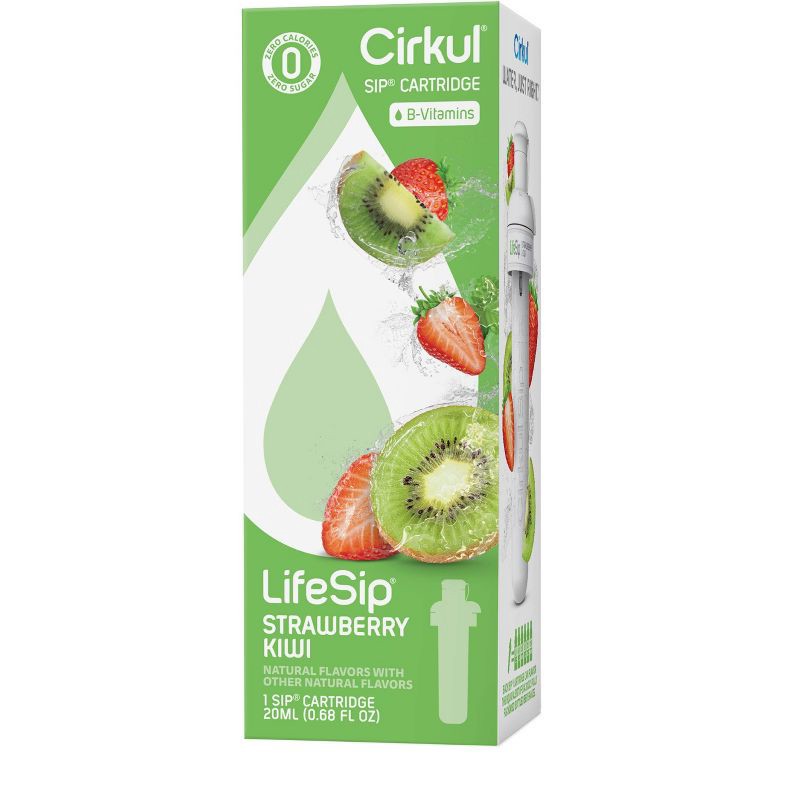 slide 10 of 10, Cirkul LifeSip Strawberry Kiwi Flavored Water Cartridge, 1 ct