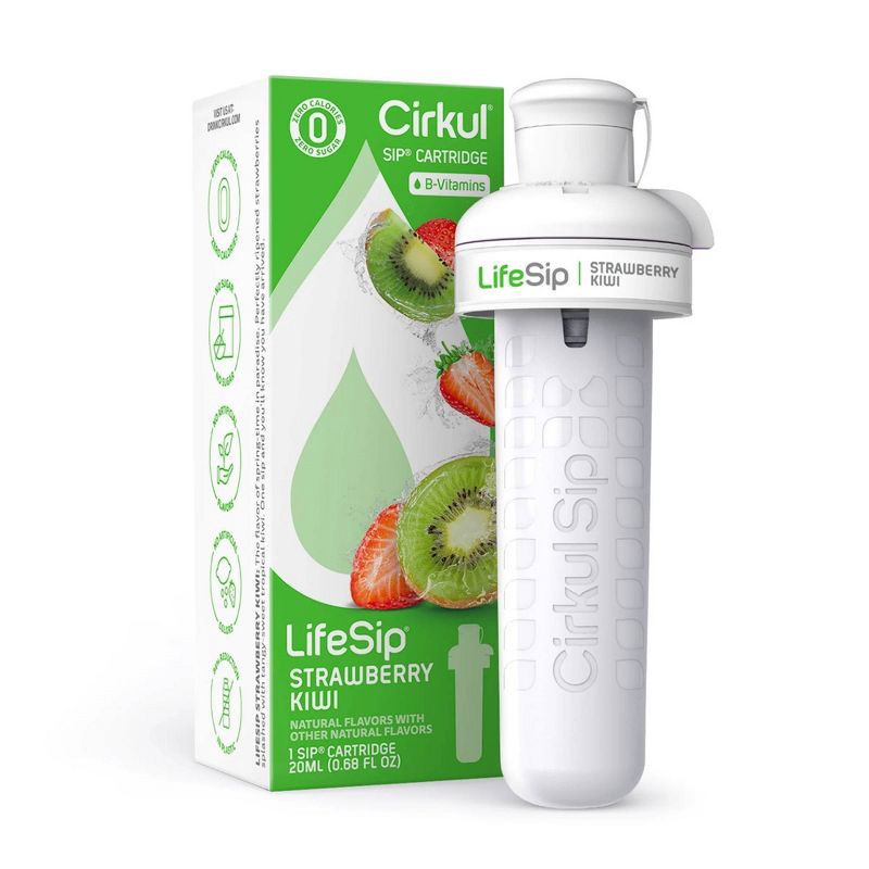 slide 1 of 10, Cirkul LifeSip Strawberry Kiwi Flavored Water Cartridge, 1 ct