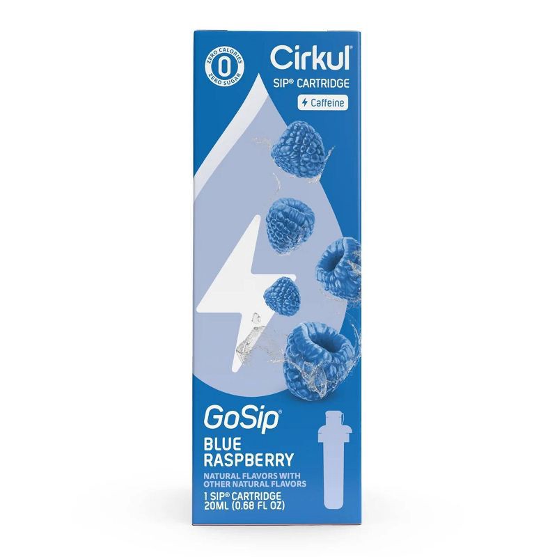 slide 3 of 10, Cirkul GoSip Blue Raspberry Flavored Water Cartridge, 1 ct