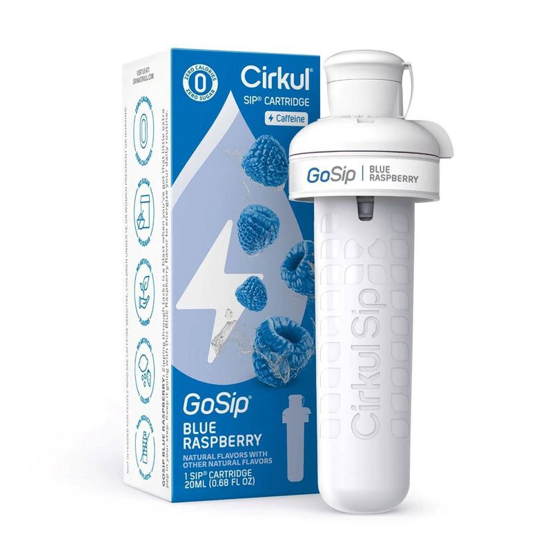 slide 1 of 10, Cirkul GoSip Blue Raspberry Flavored Water Cartridge, 1 ct