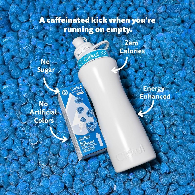 slide 7 of 10, Cirkul GoSip Blue Raspberry Flavored Water Cartridge, 1 ct
