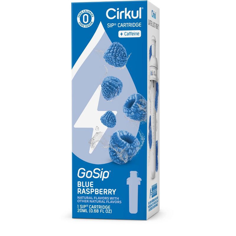 slide 10 of 10, Cirkul GoSip Blue Raspberry Flavored Water Cartridge, 1 ct