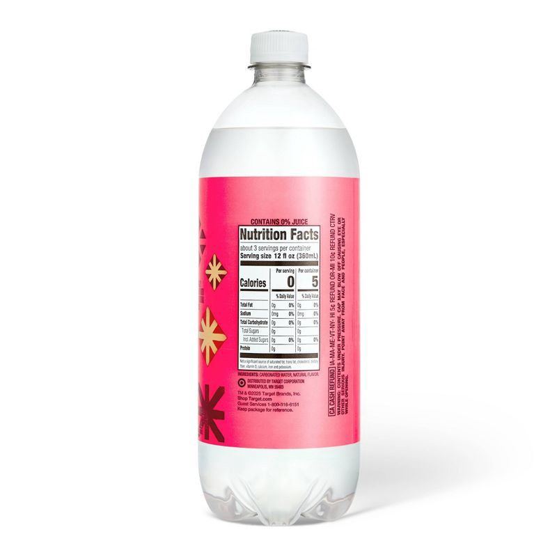 slide 2 of 4, Cranberry Ginger Mule Sparkling Water Naturally Flavored with Other Natural Flavors - 33.8 fl oz Good & Gather™, 33.8 fl oz