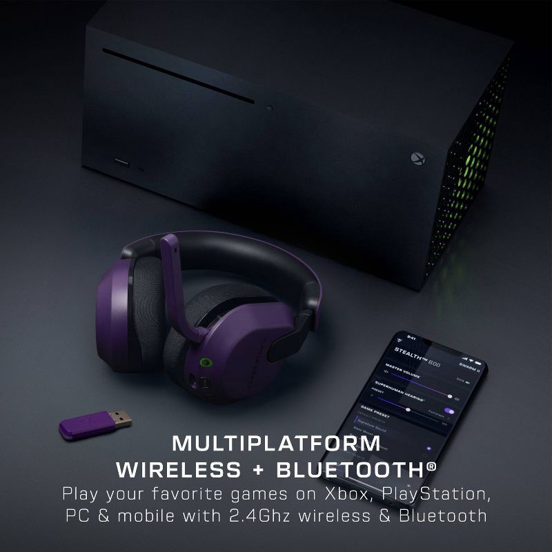 slide 2 of 24, Turtle Beach Stealth 600 Gaming Headset - Purple: USB-C, Compatible with PlayStation 5, 1 ct