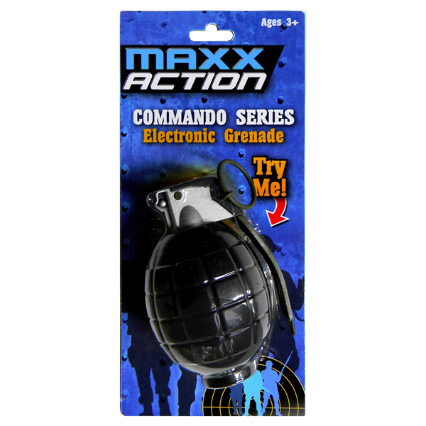 slide 1 of 3, Sunny Days Entertainment Maxx Action Commando Series Electronic Grenade, 1 ct