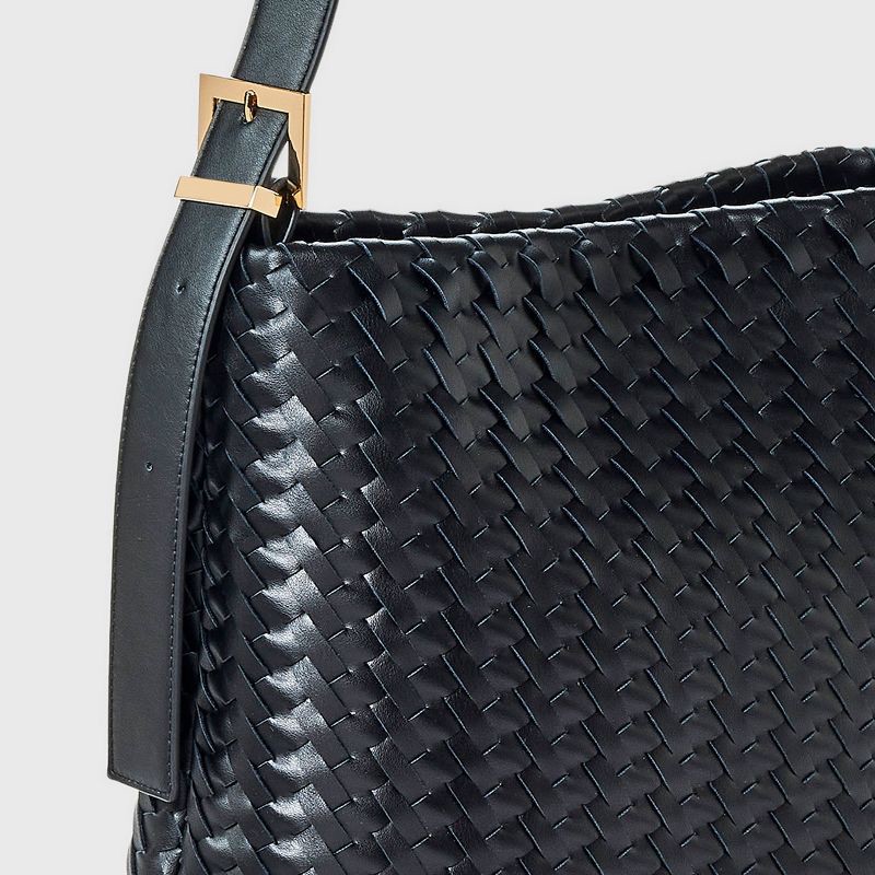 slide 5 of 5, Woven Bucket Bag - A New Day™ Black, 1 ct